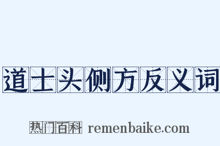 道士头侧方反义词是什么意思的图片